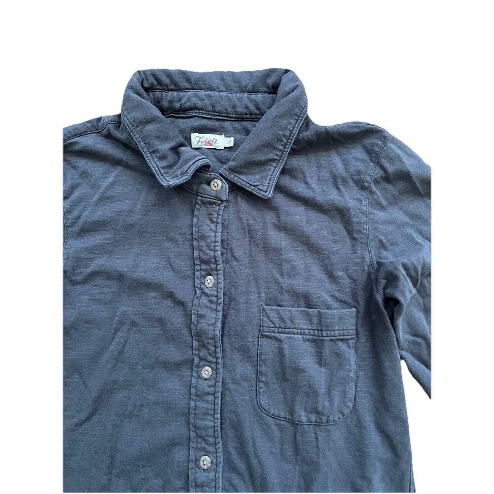 Faherty Laguna Organic Cotton Shirt Lond Sleeve Length Black Small A000866 - Picture 6 of 10